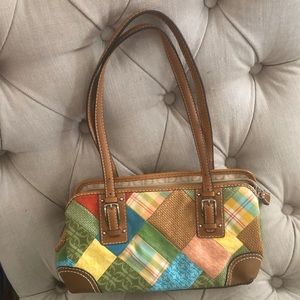 Fossil patchwork purse